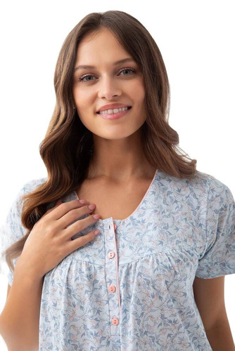 082 Camasa de noapte Luna - albastra