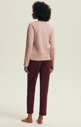 43733 Set de pijamale Dorla Henderson Orchid pentru femei – bumbac, mâneci lungi și pantaloni