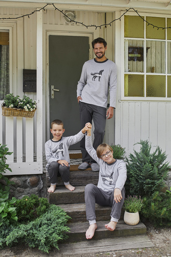 Tikal Bărbați cu mânecă lungă, pantaloni lungi Italian Fashion - melange/graphite