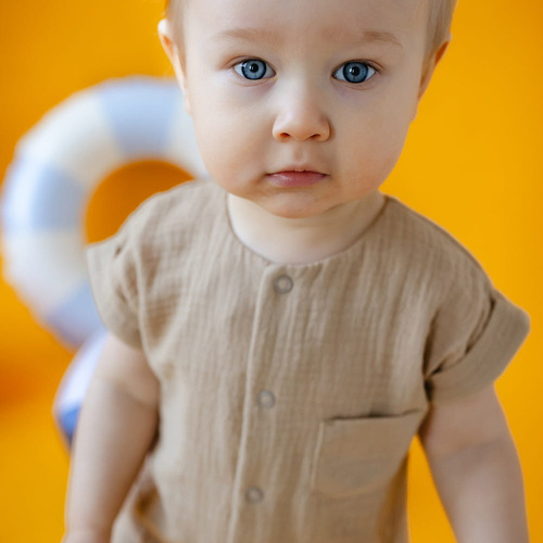 Elephant Rampers baby muselina Eevi - bej