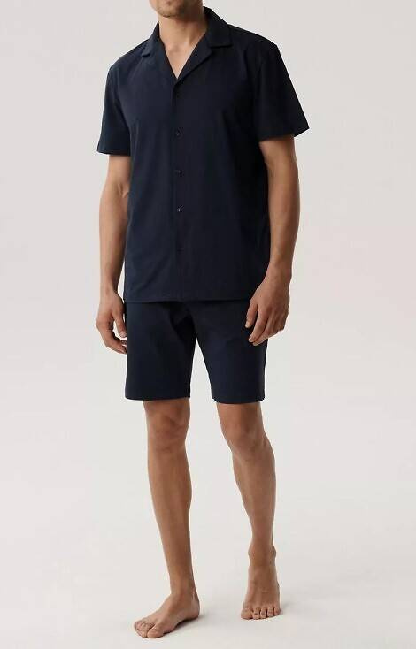 BNMP-003 Pijamale bărbați cu mâneci scurte, Atlantic - bleumarin