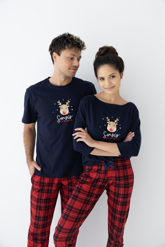 Pijamale Sensis Nathan pentru bărbați - bleumarin