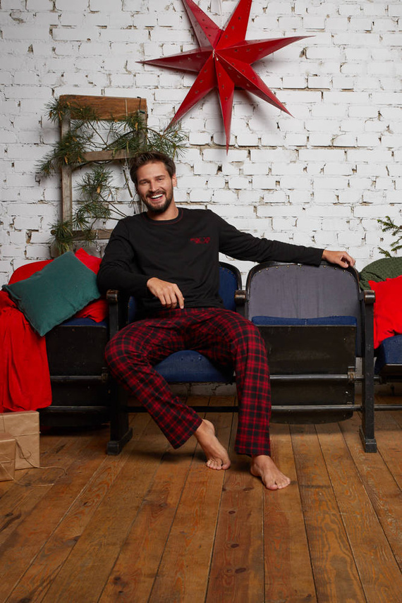 Pijama pentru bărbați Zeman Italian Fashion - negru/print