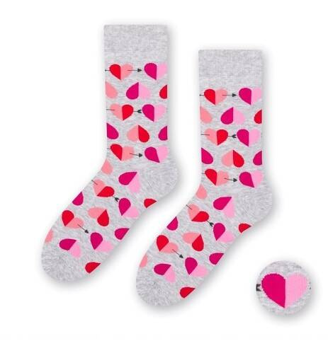 Art.136 Sosete Steven Valentine's Day pentru Barbati - 112 gri deschis