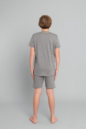 Crazy Boys' pijama cu mânecă scurtă, pantaloni Italian Fashion- mediu melange