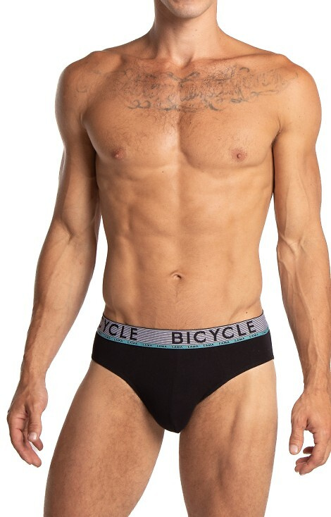 M-1063 Chiloți Lama pentru bărbați, negru-mentă – bumbac, elastic lat, set de 2