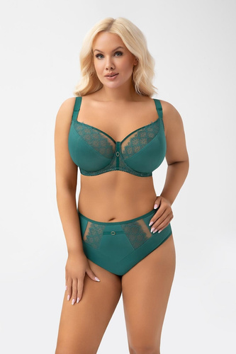 Sutien soft Gorsenia G004 Kasja verde – susținere puternică pentru bust mare