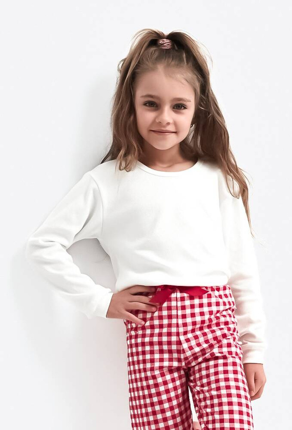 Sensis Perfect Kids Pijama pentru fete - crem și roșu