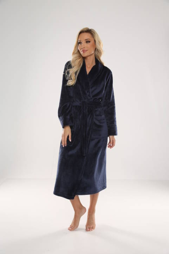 628 Abigail Halat de baie lung Forex pentru femei - albastru marin