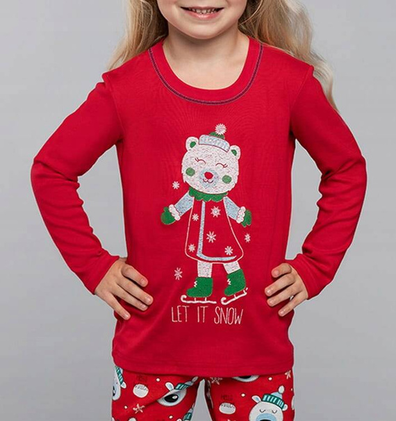 Czoka Pijama pentru fete Italian Fashion- roșu