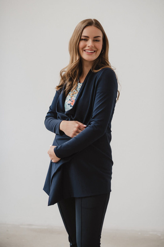 Cardigan de maternitate Mama Wrap Milk&Love, bleumarin