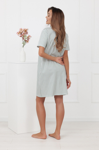 Cămașă de noapte damă Genna Italian Fashion 100% bumbac dungi