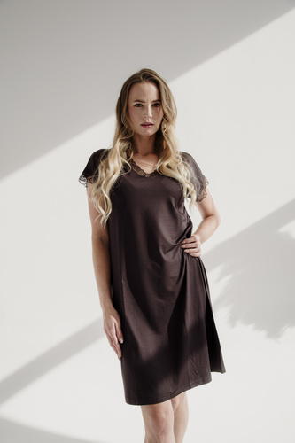 816 Cămașă de noapte Hazel De Lafense - ciocolată