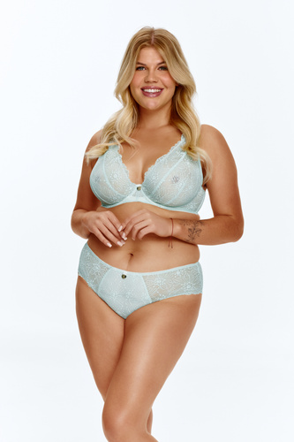 Sutien soft Lupoline 2675 verde mentă din dantelă cu armătură soft
