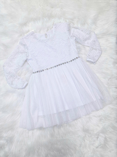 Rochie Angel II Bambarillo cu maneca lunga alba