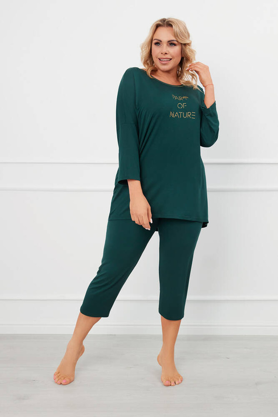 Natura Ladies 3/4 pijamale Italian Fashion - verde 