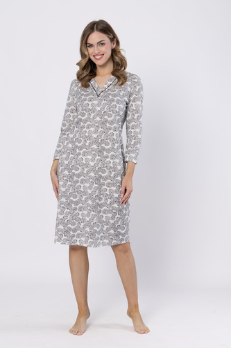 Camasa de noapte Bea 1610 Leveza neagra – eleganta, 7/8, dantela