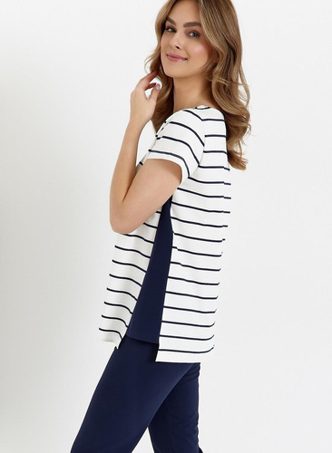 448 Pijama dama Cana - ecru - bleumarin