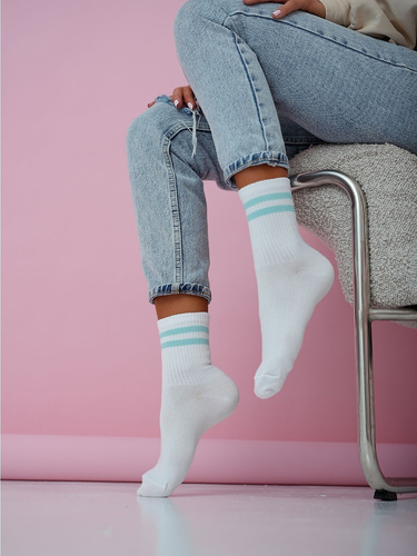 Șosete damă din bumbac Milena 0200-212 – cu nervuri, confort zilnic
