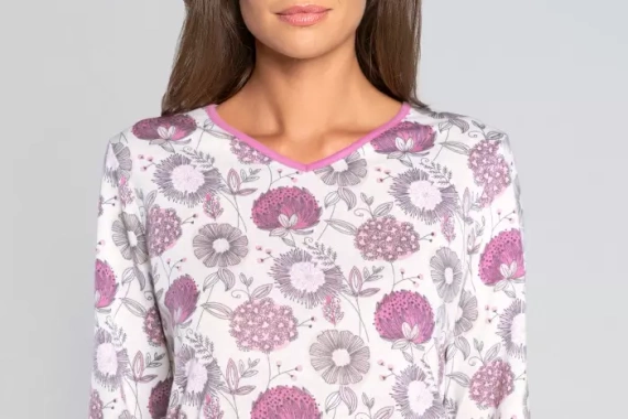 Pijama de damă cu mânecă lungă, pantaloni Lobelia Italian Fashion -