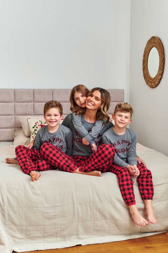 7345 Gri închis Doctor Nap pijamale copii - 100% bumbac