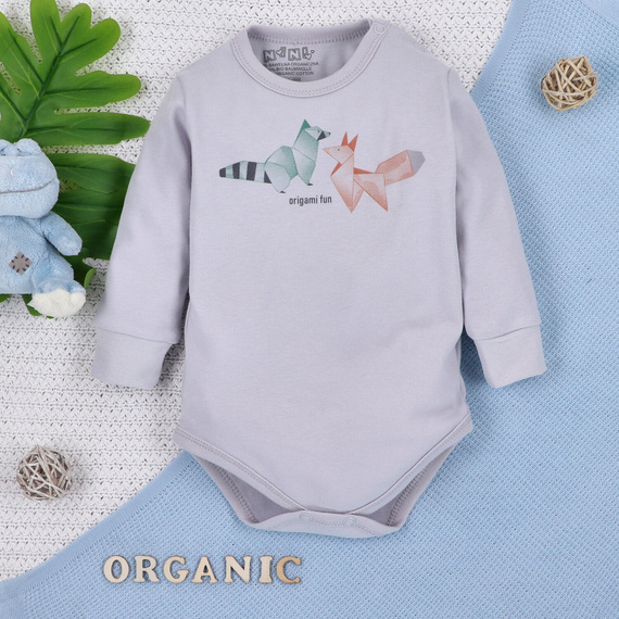 ABN-5384 Body Fun Origami din bumbac organic Nini gri