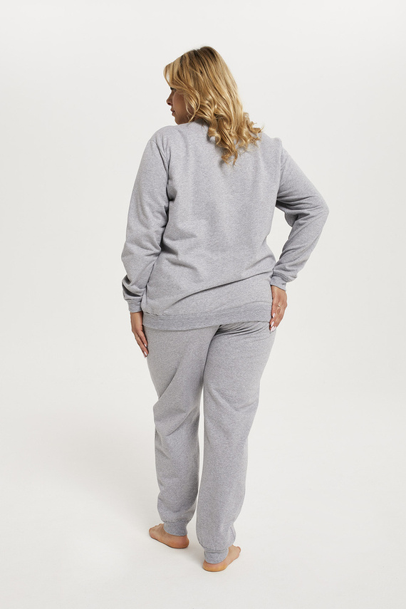 Set lung pentru femei Fox. mânecă, lungime. pantaloni Italian Fashion - melange