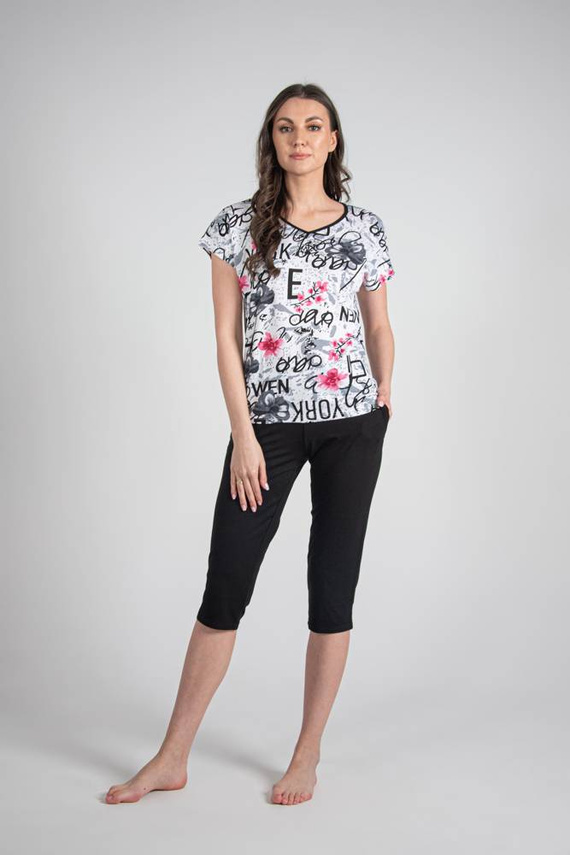 676 Pijama de damă cu talpă Forex - alb