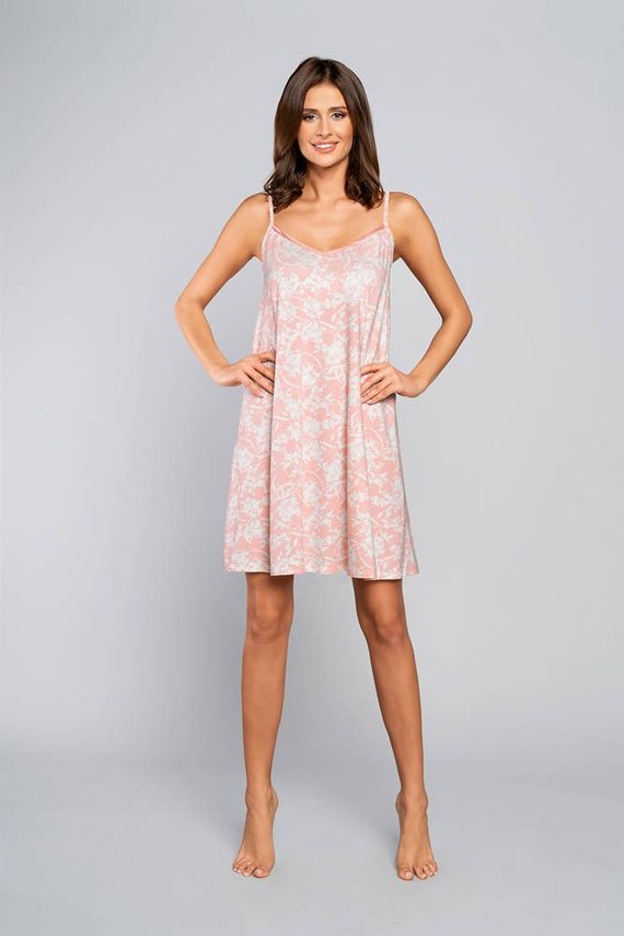 Breeze Nightdress, curea îngustă Italian Fashion - somon 