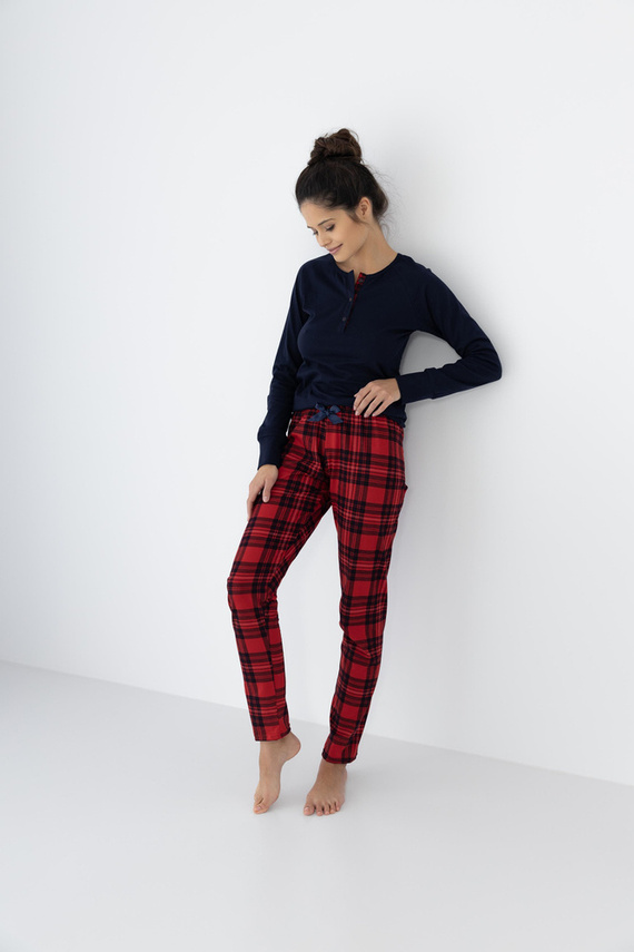 Pijamale Yvette Sensis pentru femei - Albastru marin