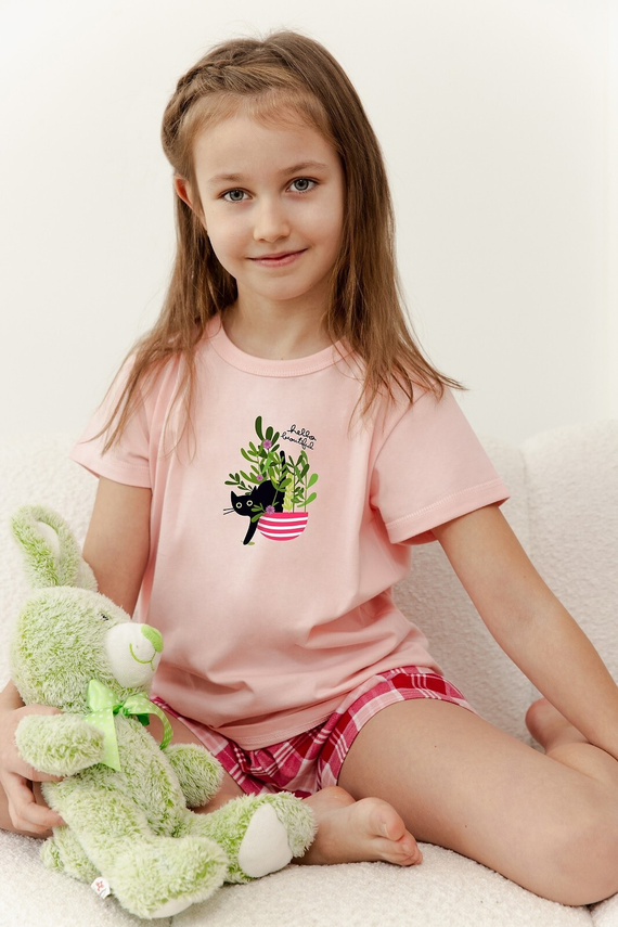 3386 Veronica Pijamale fete Taro - roz