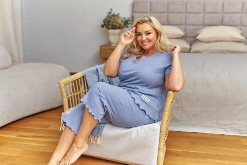 7468 Doctor Nap pijama damă bumbac 3/4 moale și confortabilă