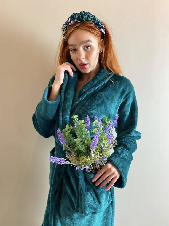 628 Abigail Halat de baie lung Forex pentru femei - verde