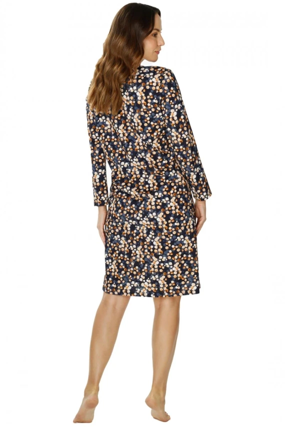 86675 Cămașă de noapte Lucy Seagull, imprimeu maro