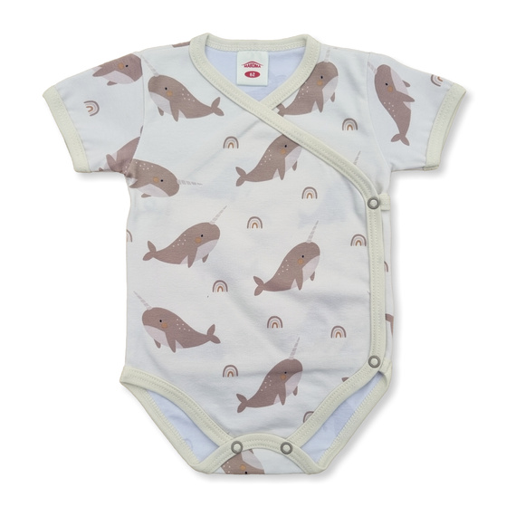 03256 Body pentru bebelusi "Marlin" cu maneci scurte cu fermoar Makoma