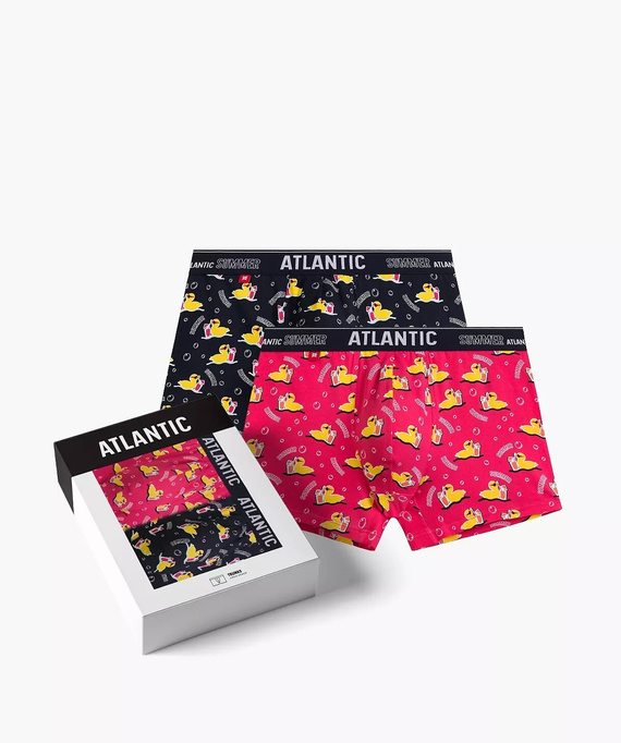 2MHH-007/25 Boxer bărbați Atlantic - bleumarin-roz