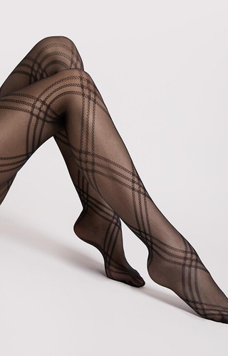 Colanți G6125 Tess Fiore – cu model 30 den, microfibră, eleganți