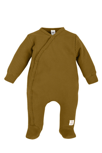 02249GB "Natural Waffel" Makoma salopeta pentru bebelusi maro auriu