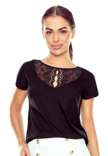 Bluză elegantă dama Anora Eldar | Detaliu corset, viscoză elastică, mânecă scurtă | Ideală pentru orice ocazie
