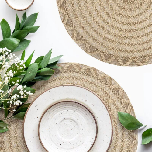 Suport farfurie Eurofirany elegant suport decorativ pentru masă Gwen natural