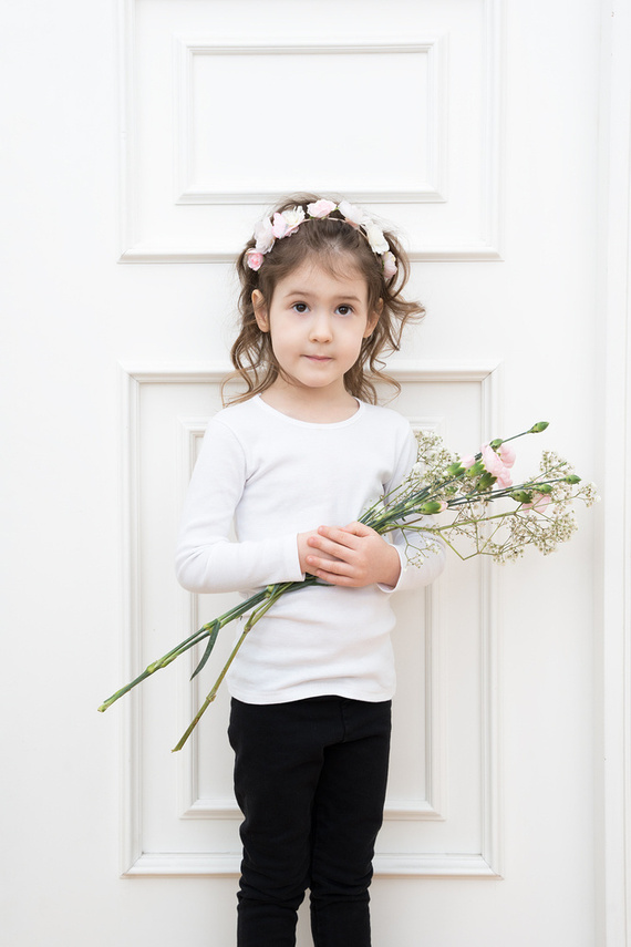 Tosia T-shirt pentru fete, cu mânecă lungă Italian Fashion- alb