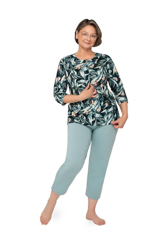 201 Maria II Martel pijamale dama negru turcoaz 21