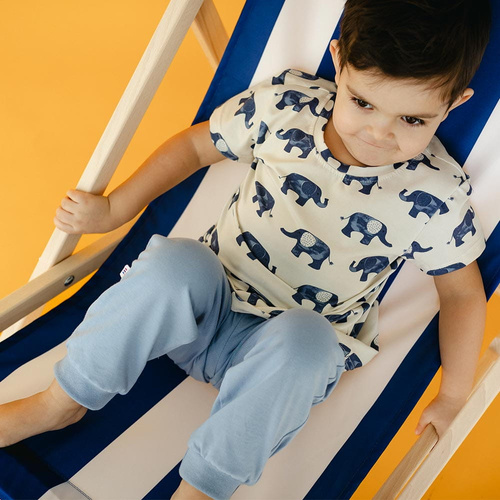 Pantaloni din bumbac Elephant Eevi - albastri