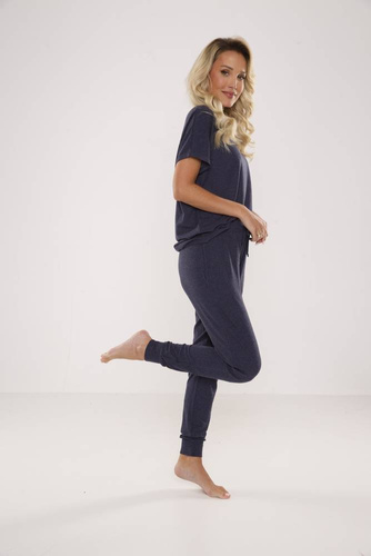 524 Paula Pijama de damă De Lafense - albastru marin