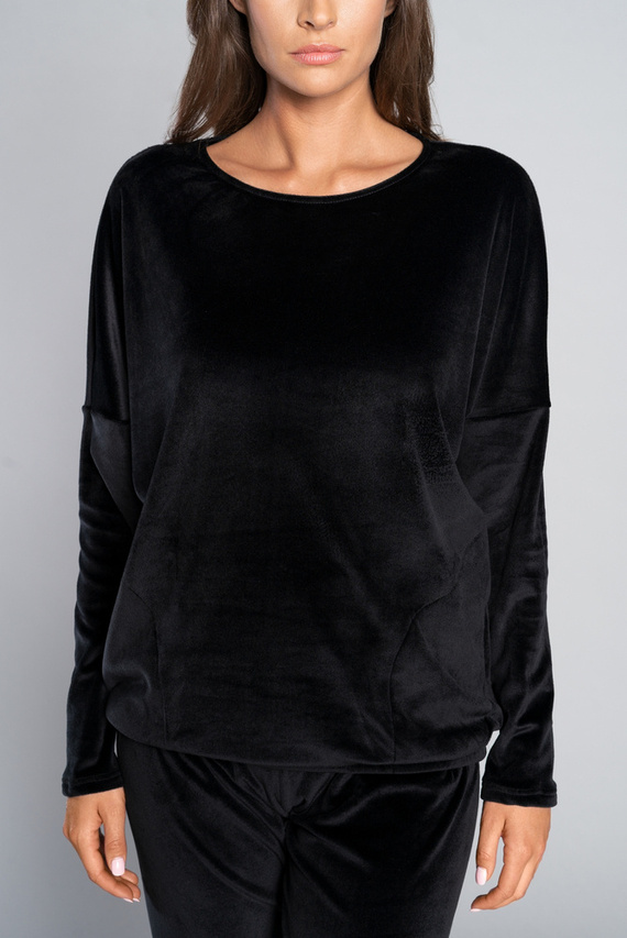 Set lung pentru femei Juga. mânecă, lungime. pantaloni de modă italiană negru