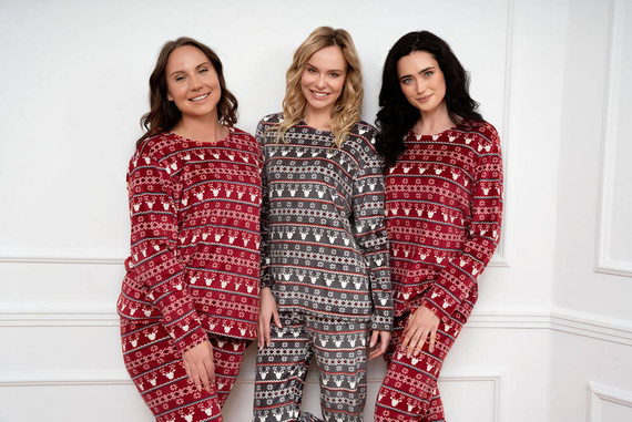 Set lână pentru femei Iceland Fleece Italian Fashion - imprimeu grafit