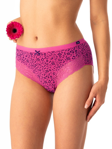 Slip dama Key LPC 760 roz bleumarin - bumbac, confortabil, set 2 piese