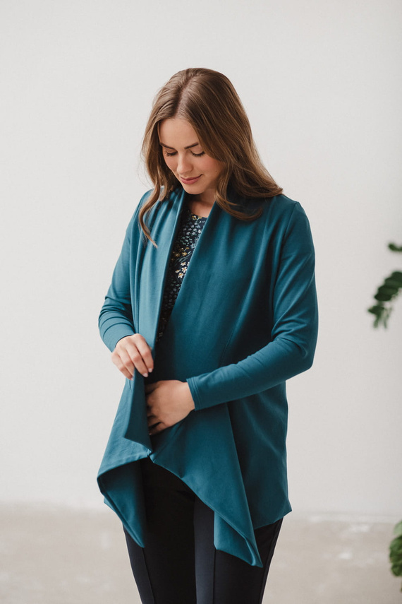 Cardigan de maternitate Mama Wrap Milk&Love, bleumarin