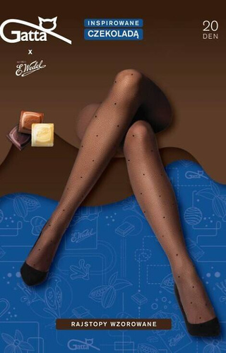 Wedel wz.01 Colanti dama 20 den Gatta - alb-choco