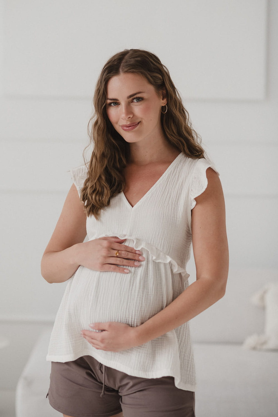 Bluza de maternitate si alaptare Milky Butterfly - confort si stil Crema Milk&Love